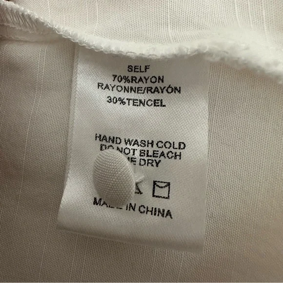 Anthropologie Women’s Sunday in Brooklyn White Sleeveless Tunic Blouse Size M - Picture 10 of 12